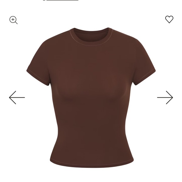 SKIMS Tops - SKIMS Chocolate T Shirt XXL